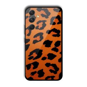 Retro Orange Customized Printed Glass Back Cover for Samsung Galaxy A54 5G