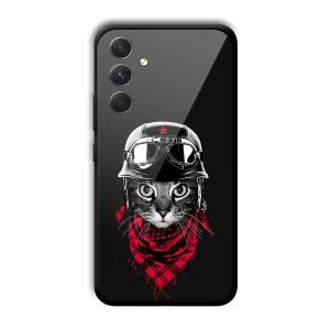 Rider Cat Customized Printed Glass Back Cover for Samsung Galaxy A54 5G