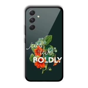 Just Live Boldly Customized Printed Glass Back Cover for Samsung Galaxy A54 5G