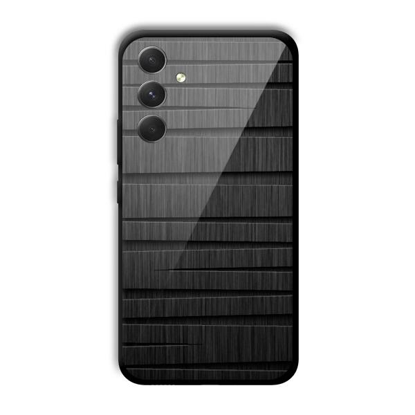 Black Wooden Pattern Customized Printed Glass Back Cover for Samsung Galaxy A54 5G