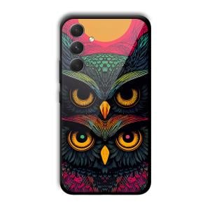 2 Owls Customized Printed Glass Back Cover for Samsung Galaxy A54 5G