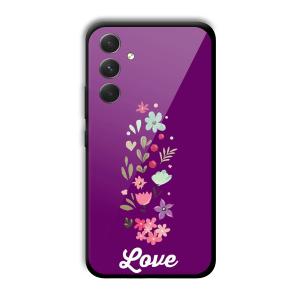 Purple Love Customized Printed Glass Back Cover for Samsung Galaxy A54 5G