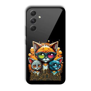 Cats Customized Printed Glass Back Cover for Samsung Galaxy A54 5G