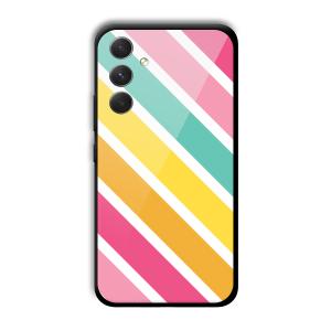 Solid Stripes Customized Printed Glass Back Cover for Samsung Galaxy A54 5G