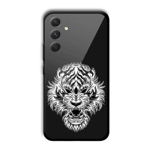 Angry Lion Customized Printed Glass Back Cover for Samsung Galaxy A54 5G