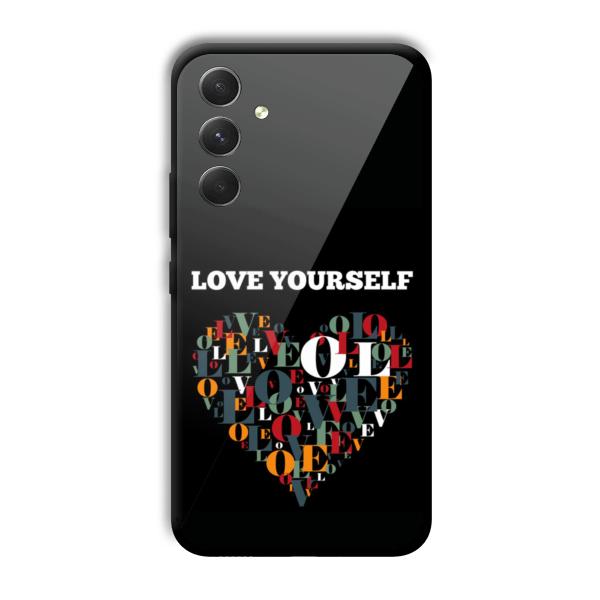 Love Yourself Customized Printed Glass Back Cover for Samsung Galaxy A54 5G