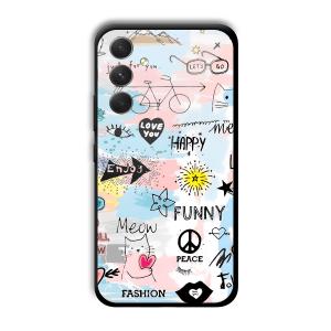 Illustrations Customized Printed Glass Back Cover for Samsung Galaxy A54 5G