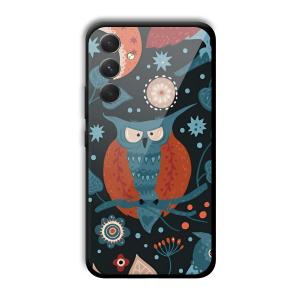 Blue Owl Customized Printed Glass Back Cover for Samsung Galaxy A54 5G