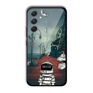 Little Astronaut Customized Printed Glass Back Cover for Samsung Galaxy A54 5G