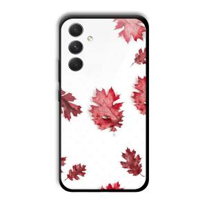 Red Leaves Customized Printed Glass Back Cover for Samsung Galaxy A54 5G
