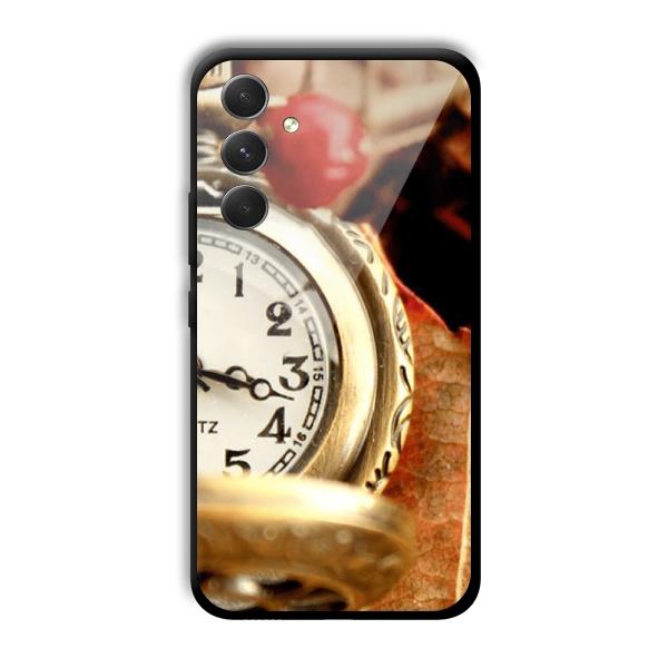 Golden Watch Customized Printed Glass Back Cover for Samsung Galaxy A54 5G