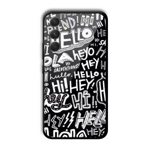 Hello Customized Printed Glass Back Cover for Samsung Galaxy A54 5G