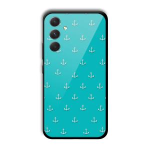 Teal Anchor Customized Printed Glass Back Cover for Samsung Galaxy A54 5G