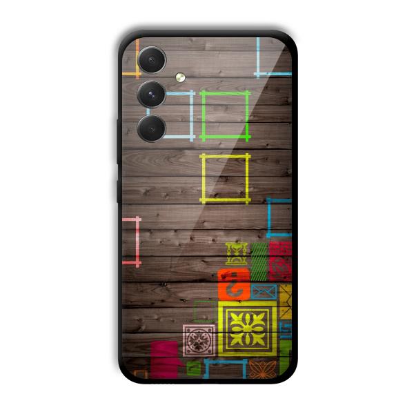 Wooden Pattern Customized Printed Glass Back Cover for Samsung Galaxy A54 5G