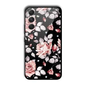 Flowery Design Customized Printed Glass Back Cover for Samsung Galaxy A54 5G