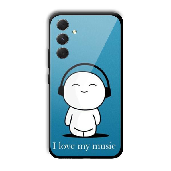 I Love my Music Customized Printed Glass Back Cover for Samsung Galaxy A54 5G