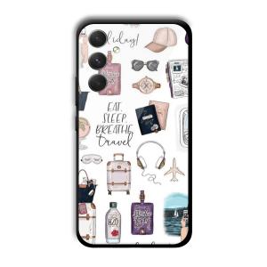 Eat Sleep Breathe Travel Customized Printed Glass Back Cover for Samsung Galaxy A54 5G