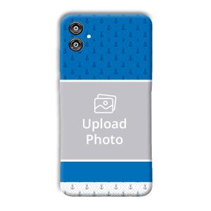 Blue White Design Customized Printed Back Cover for Samsung Galaxy F04