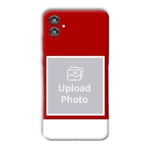 Red & White Customized Printed Back Cover for Samsung Galaxy F04