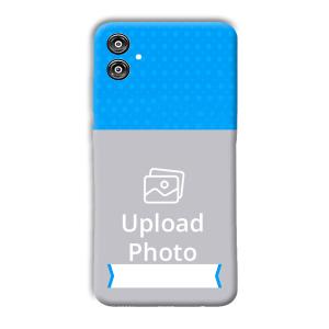 Sky Blue & White Customized Printed Back Cover for Samsung Galaxy F04