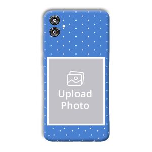 Sky Blue White Customized Printed Back Cover for Samsung Galaxy F04