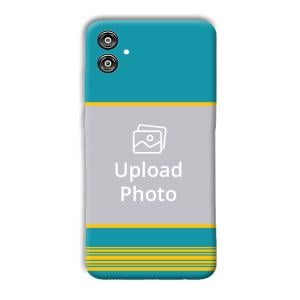 Yellow Blue Design Customized Printed Back Cover for Samsung Galaxy F04