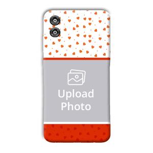 Orange Hearts Customized Printed Back Cover for Samsung Galaxy F04