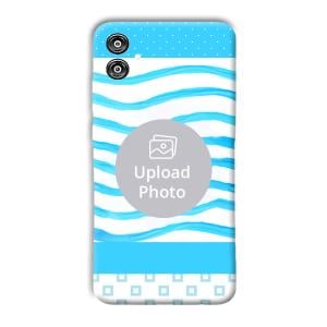 Blue Wavy Design Customized Printed Back Cover for Samsung Galaxy F04