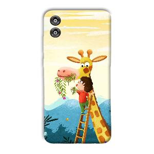 Giraffe & The Boy Phone Customized Printed Back Cover for Samsung Galaxy F04