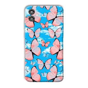 Pink Butterflies Phone Customized Printed Back Cover for Samsung Galaxy F04