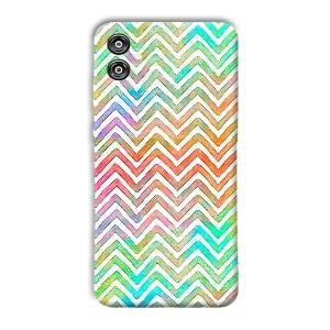 White Zig Zag Pattern Phone Customized Printed Back Cover for Samsung Galaxy F04
