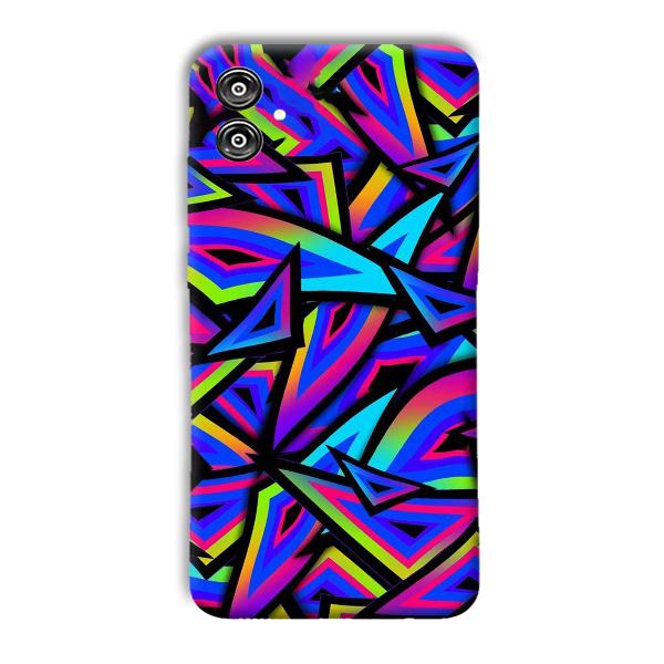 Blue Triangles Phone Customized Printed Back Cover for Samsung Galaxy F04
