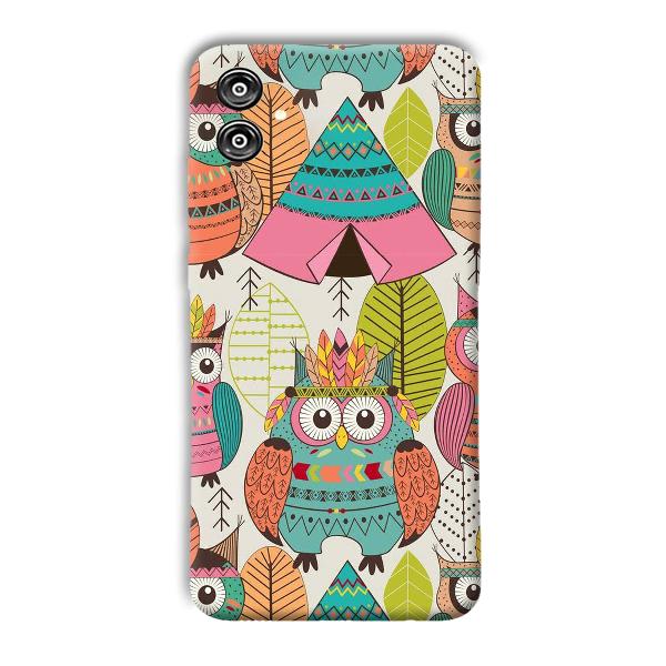 Fancy Owl Phone Customized Printed Back Cover for Samsung Galaxy F04