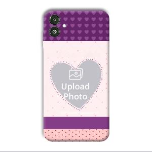 Purple Hearts Customized Printed Back Cover for Samsung Galaxy F14 5G