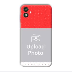 Red White Customized Printed Back Cover for Samsung Galaxy F14 5G