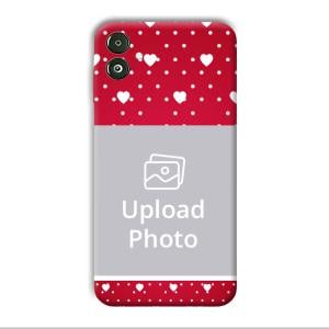 White Hearts Customized Printed Back Cover for Samsung Galaxy F14 5G