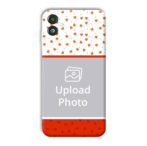 Orange Hearts Customized Printed Back Cover for Samsung Galaxy F14 5G