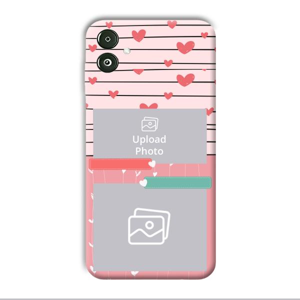 Pink Hearts Customized Printed Back Cover for Samsung Galaxy F14 5G