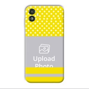 White & Yellow Customized Printed Back Cover for Samsung Galaxy F14 5G