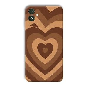 Brown Hearts Phone Customized Printed Back Cover for Samsung Galaxy F14 5G