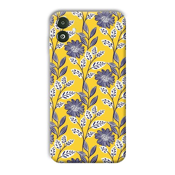 Yellow Fabric Design Phone Customized Printed Back Cover for Samsung Galaxy F14 5G