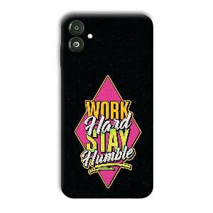 Work Hard Quote Phone Customized Printed Back Cover for Samsung Galaxy F14 5G