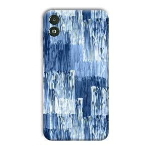 Blue White Lines Phone Customized Printed Back Cover for Samsung Galaxy F14 5G