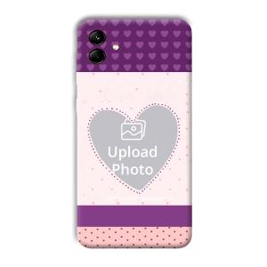 Purple Hearts Customized Printed Back Cover for Samsung Galaxy M04