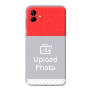 Red White Customized Printed Back Cover for Samsung Galaxy M04