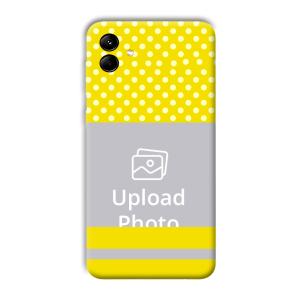 White & Yellow Customized Printed Back Cover for Samsung Galaxy M04