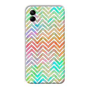 White Zig Zag Pattern Phone Customized Printed Back Cover for Samsung Galaxy M04