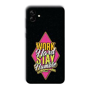 Work Hard Quote Phone Customized Printed Back Cover for Samsung Galaxy M04