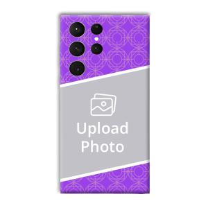 Purple Design Customized Printed Back Cover for Samsung Galaxy S23 Ultra