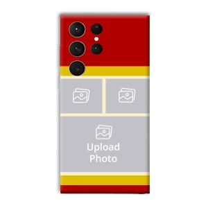 Red Yellow Collage Customized Printed Back Cover for Samsung Galaxy S23 Ultra